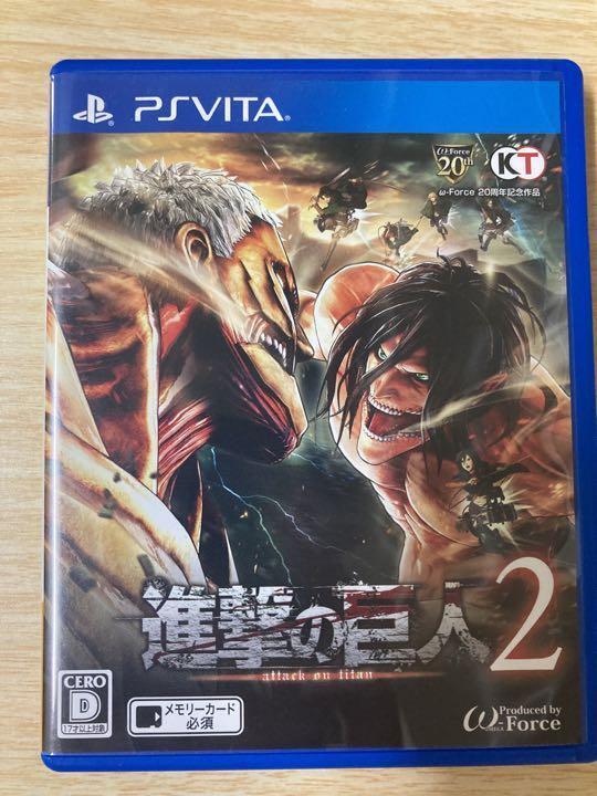 PS Vita Attack on Titan 2 KOEI TECMO GAMES Japanese Ver. Cartridge Case Manual