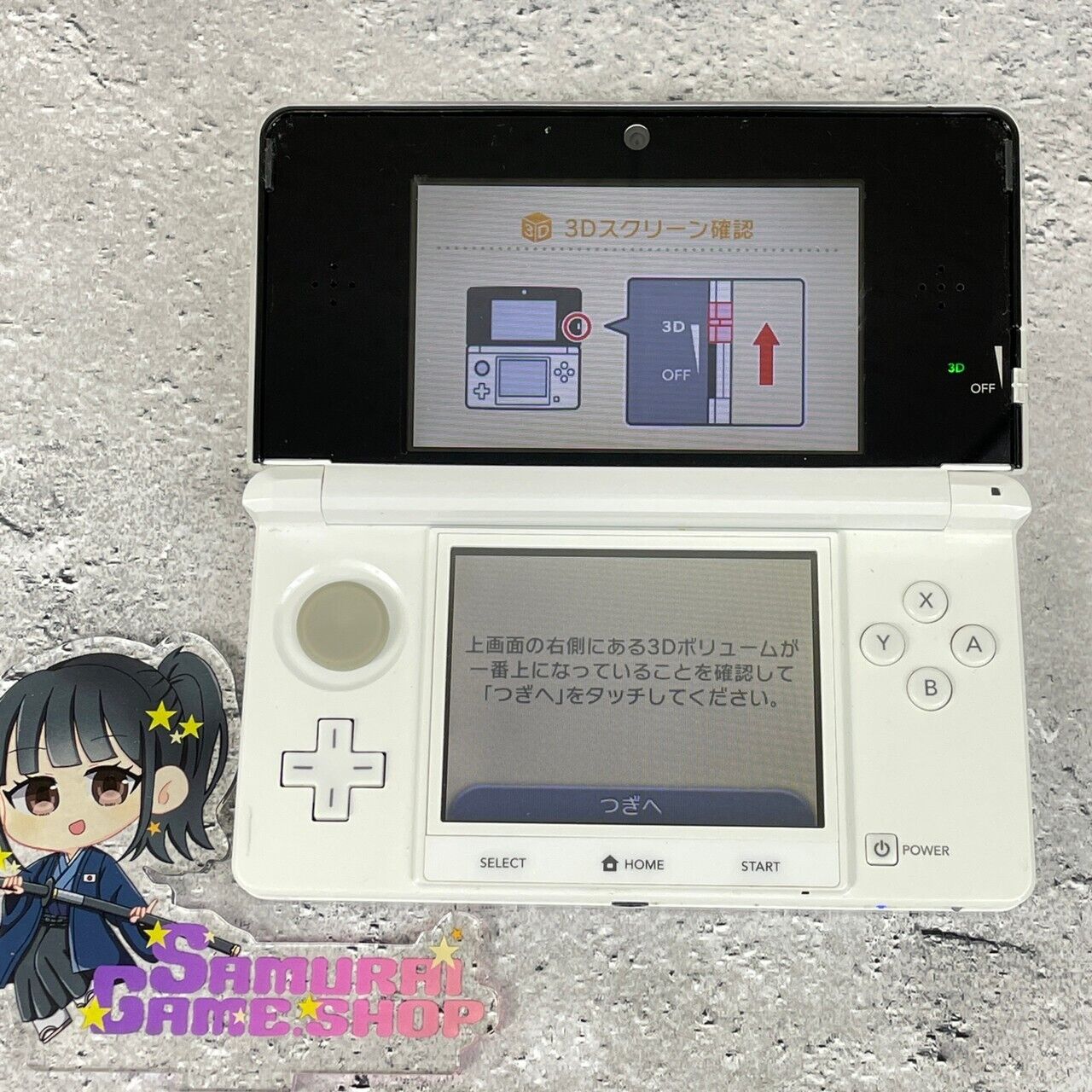 Nintendo 3DS Console Only Ice White Japanese Language Toho Project Youmu Sticker
