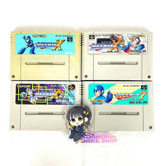SFC Mega Man Rockman X X2 X3 and 7 Nintendo Super Famicom Capcom Japanese Ver.